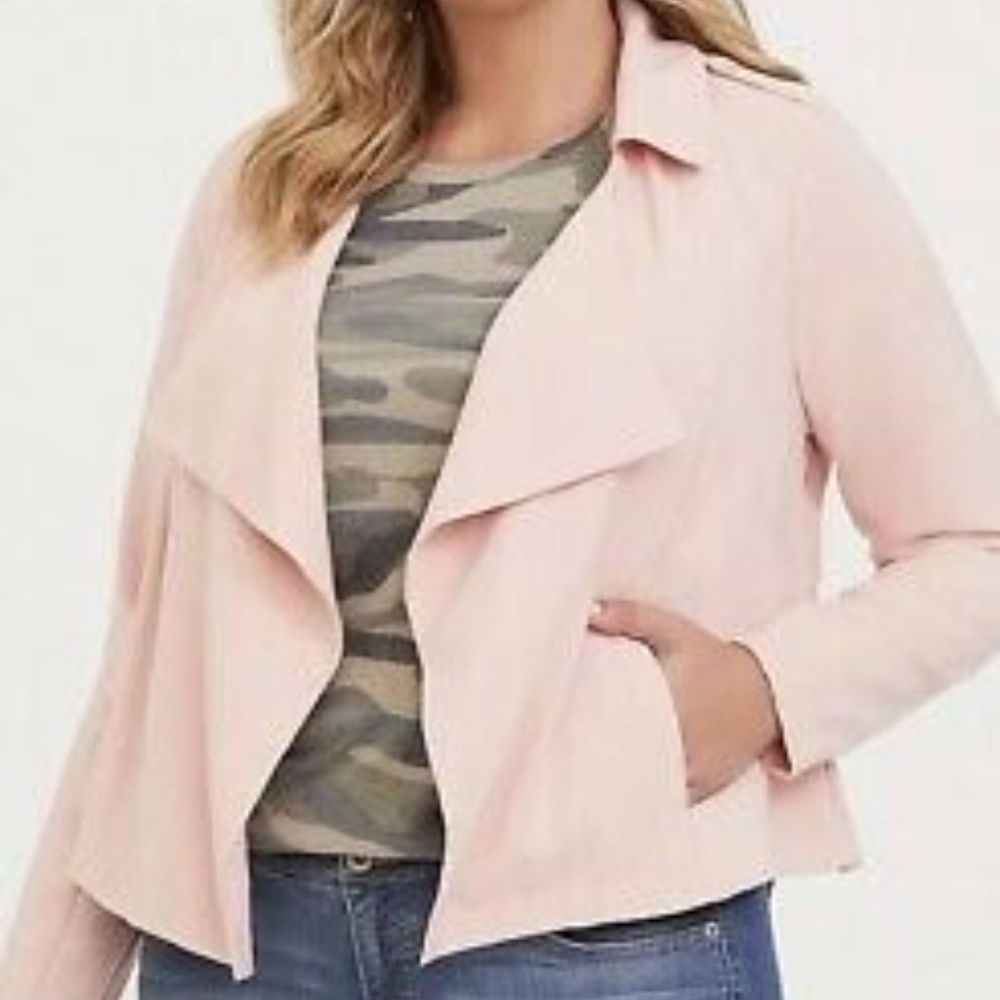 TORRID Blush Pink Crepe Blazer/Jacket Size 2X